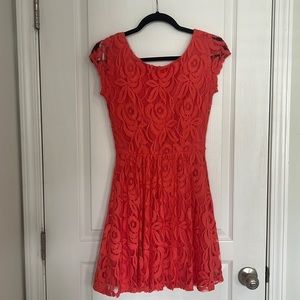Lace Peach Dress